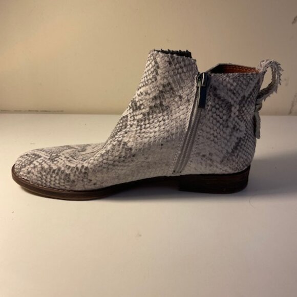 Franco Sarto Women's Marcus Snake Print Leather Ankle Boots - Picture 4 of 5